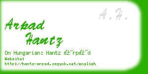 arpad hantz business card